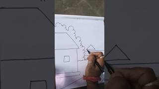 ছোট দের জন্য সহজ একটি সিনারি আঁকা/easy scenery drawing tutorial for beginners #sandipanart #drawing