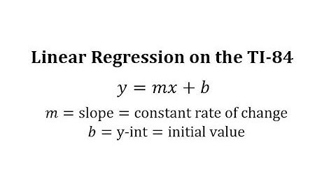 TI-84: Linear Regression - Meaning of Slope and Vertical Intercept (Investment)