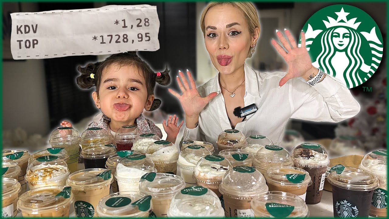 STARBUCKSDAKİ BÜTÜN İÇECEKLERİ SATIN ALDIK! (55 ADET) @OykuKarta