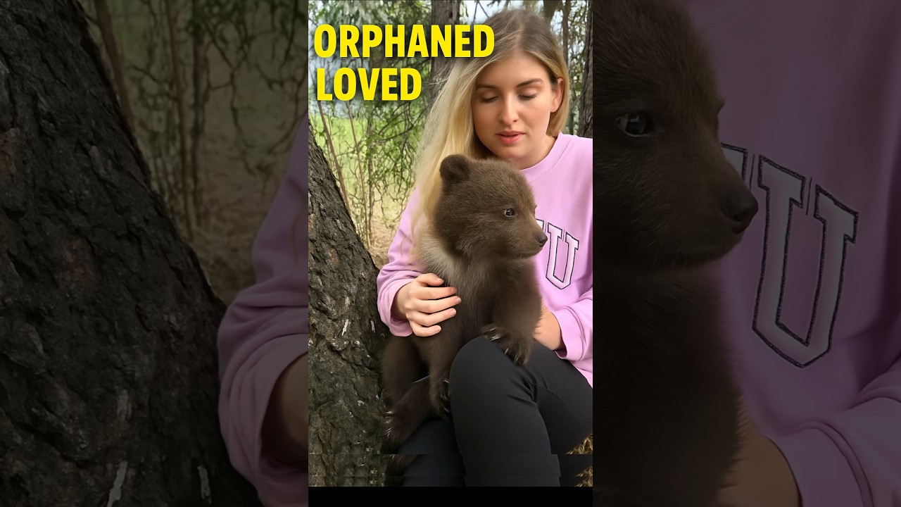 Orphaned Bear Cub Follows Stranger Home