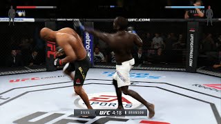 Anderson Silva vs.  Derek Brunson EA sports UFC 2  superman punch KO Knockout