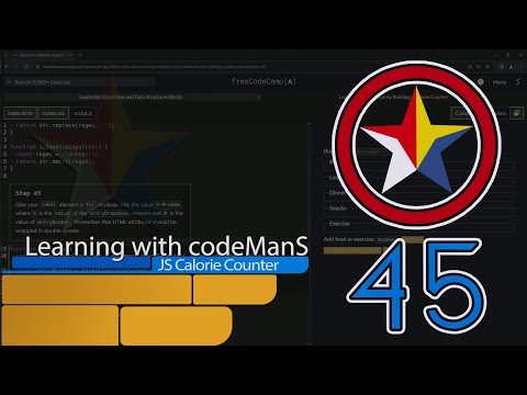 (UPDATED) Learn Form Validation by Building a Calorie Counter: Step 45 | freeCodeCamp | JavaScript