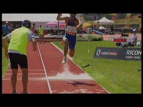 Athletics - Zeynidin Bilalov - men's triple jump T11 final - 2013 IPC
Athletics World C...