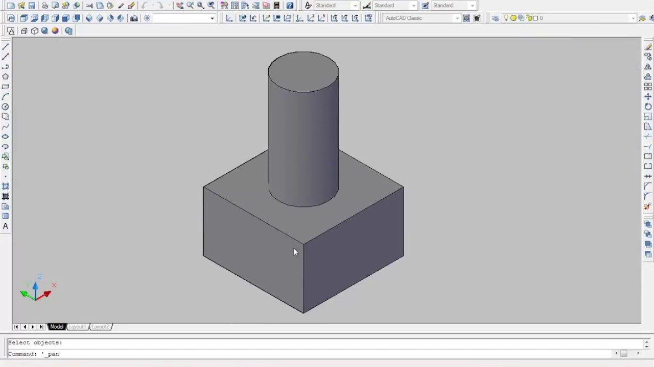 Isometric Projection using autoCAD example 4 - YouTube