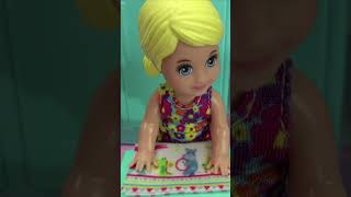 Barbie and Ken at Barbie’s Dream House with Little Kids and New Barbie Babysitting #shorts