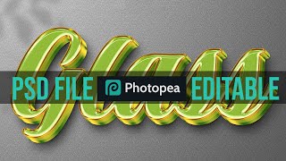 Photopea Mobile | Text Effect | Psd Tutorial | Azhar Design