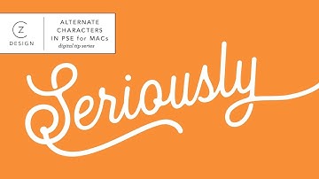 How to access alternate font characters in Photoshop Elements for Mac