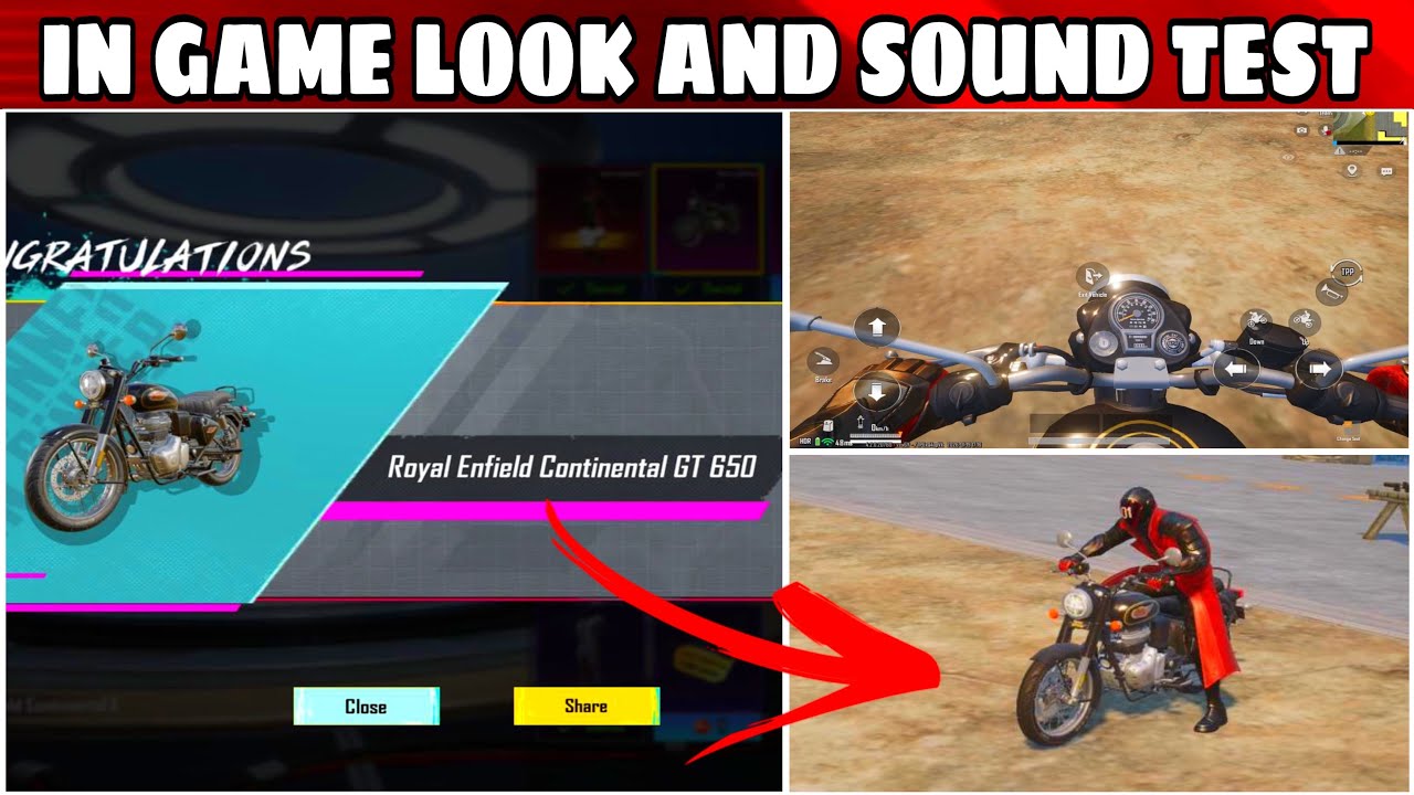 BGMI ROYAL ENFIELD GAMEPLAY | BGMI ROYAL ENFIELD IN GAME LOOK AND SOUND | BGMI BULLET GAMEPLAY
