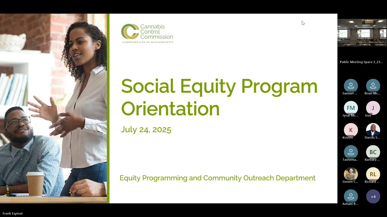Social Equity Program Orientation Session | July 24, 2025