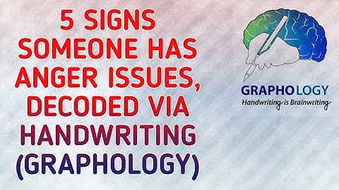 5 signs someone has anger issues - Decoded via handwriting (Graphology)