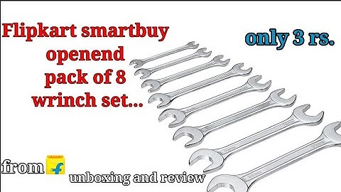 Flipkart SmartBuy OpenEnd8 Double Sided Open End Wrench. unboxing and review video by UAC
