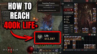 How to reach 400k LIFE+ on your Barb - CRAZY SCALING Diablo 4 Season 4