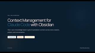 Knowledge Management with Obsidian + Claude Code