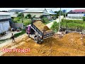 New Project, Processing Filling Foundation Making​ Apartment, By Dozer Small &amp; Dump Truck Unloading