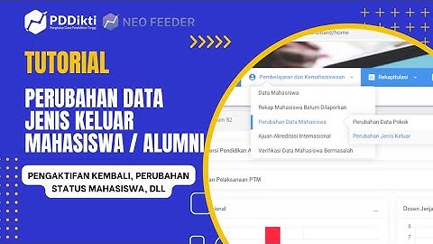Perubahan Data Jenis Keluar Mahasiswa / Alumni PTS maupun PTN