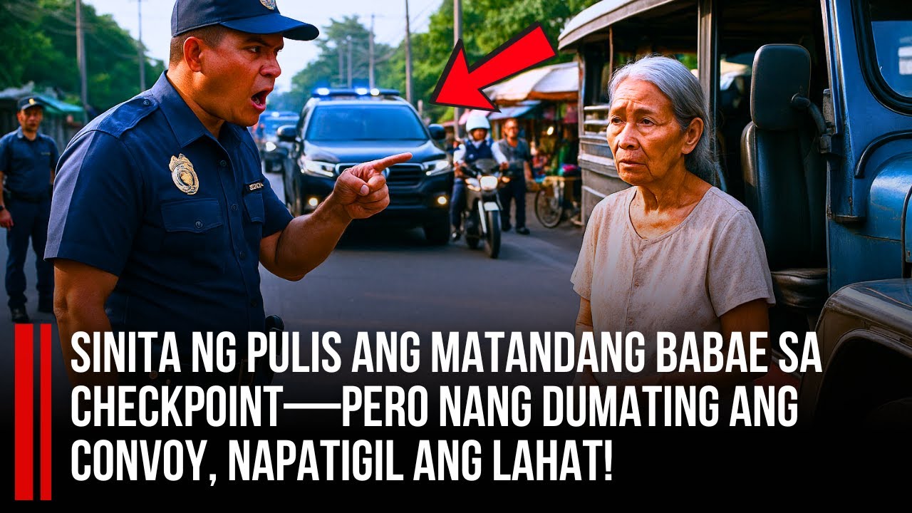 Sinita ng Pulis ang Matandang Babae sa Checkpoint—Pero Nang Dumating ang Convoy, Napatigil ang...