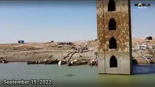 Euphrates river water Level comparison in the same spot 2021vs 2023