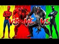 SUPERHEROES COLOR DANCE CHALLENGE Spider-Man vs Red Venom vs Venom vs Venom Spider-Man
