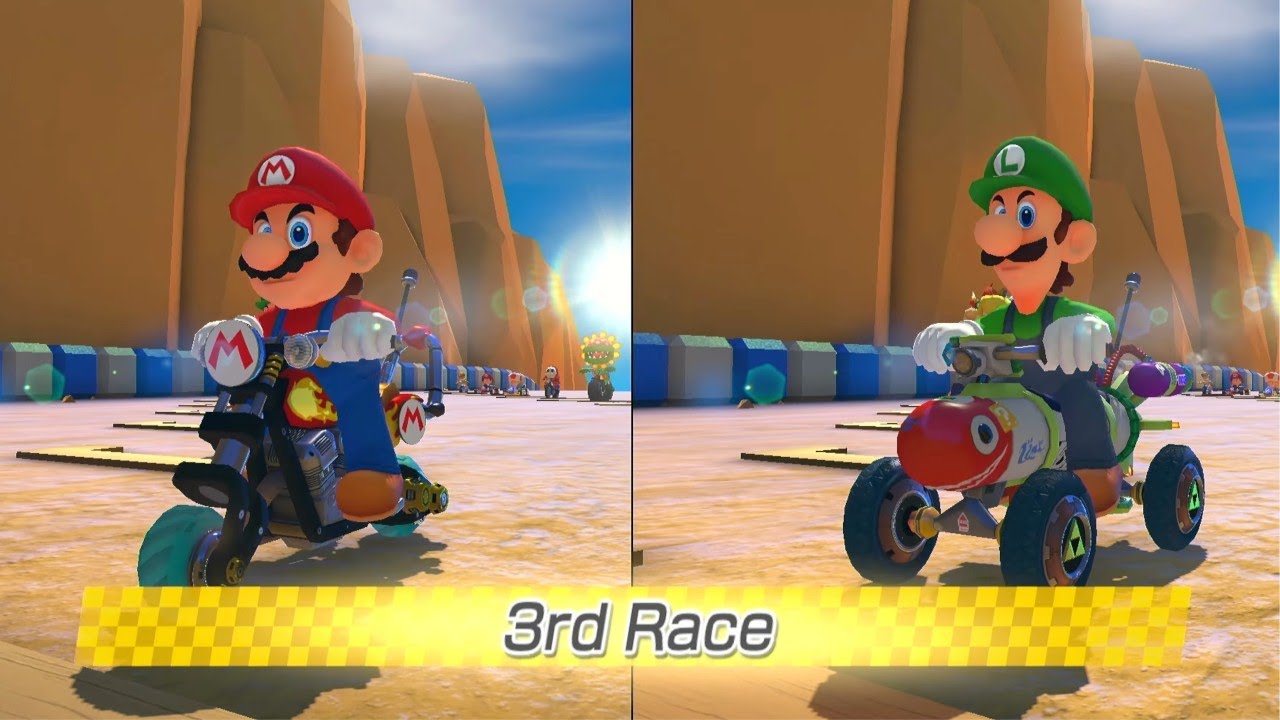 Mario Kart 8 Deluxe | Rock Cup | 2 Player (Mario vs Luigi) | 4K - YouTube