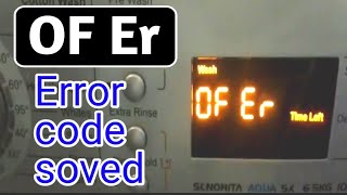 OFEr error code  ofer error code  ifb washing machine error code