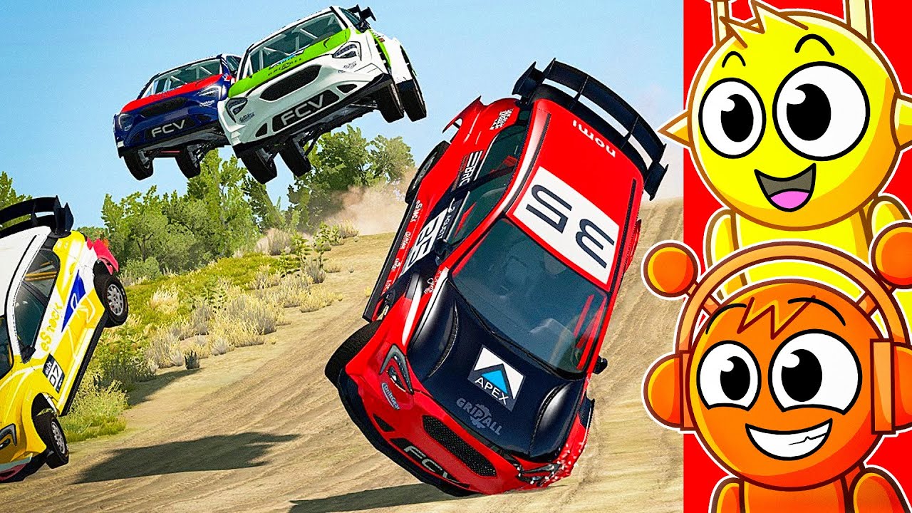 Reacting to RALLY CRASHES in BeamNG Drive!