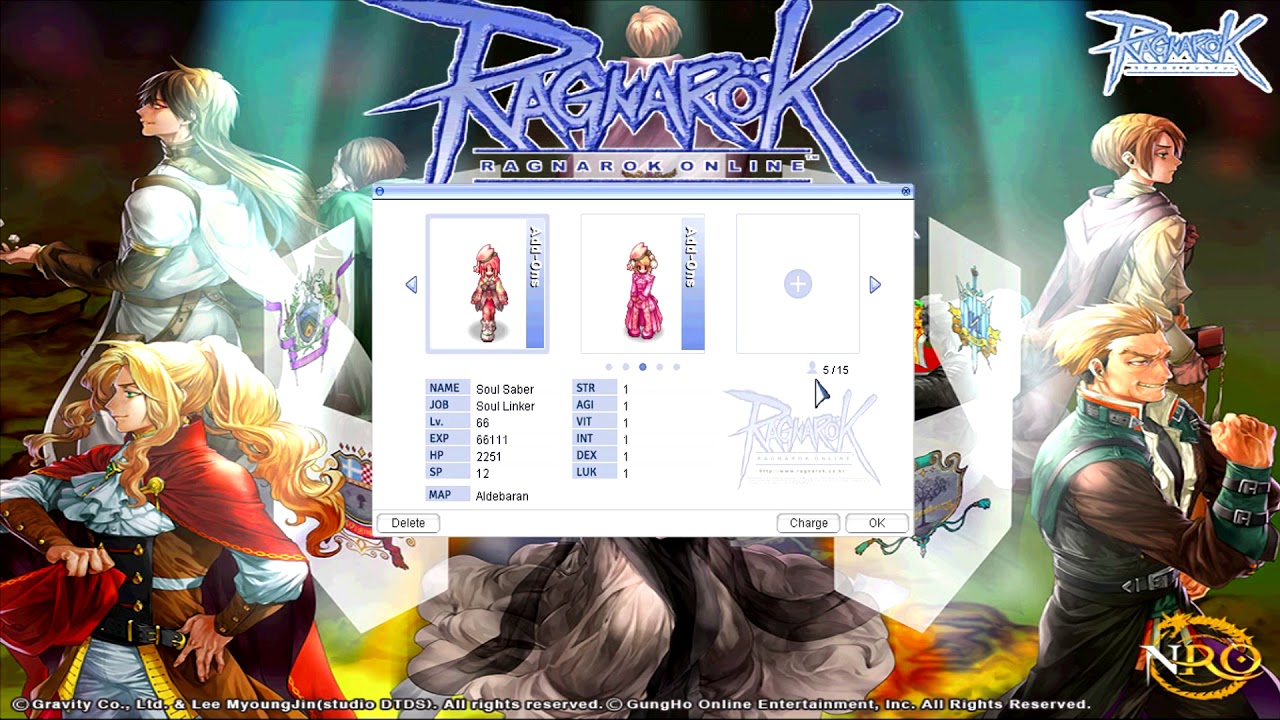 #RagnarokOnline | How to Move Character in Selection Menu - YouTube