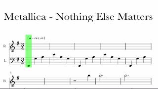 Metallica - Nothing Else Matters Sheet Music