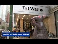 Downtown hotel employees go on strike ahead of Chicago Marathon
