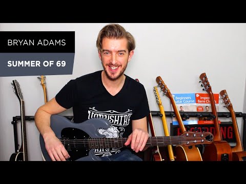 Summer Of 69 Rock Guitar Lesson - Bryan Adams - Electric Guitar