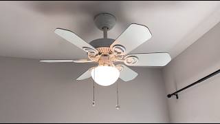 Hampton Bay Minuet II White Powermax Ceiling Fan 3-Speed Remote Control Settings