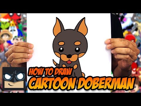 How to Draw A Cartoon Doberman