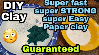 How To Make Strong Air Dry Paper Clay - No Cracking