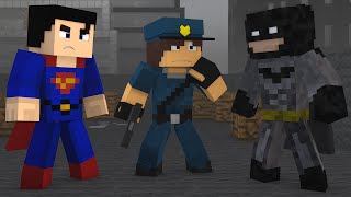 Minecraft : BATMAN VS SUPERMAN A LUTA !!  ( Polícia e Ladrão)