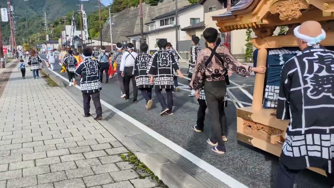 令和７年大槌町小鎚神社祭典　大槌祭り①団体集結と門打ち
