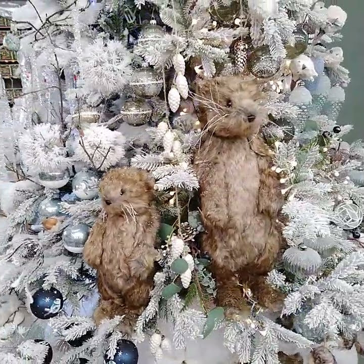 SAPIN DE NOËL TOURNANT BLEU ET BLANC YouTube
