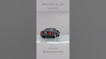 Low poly car made in Blender - Mercedes SL 500