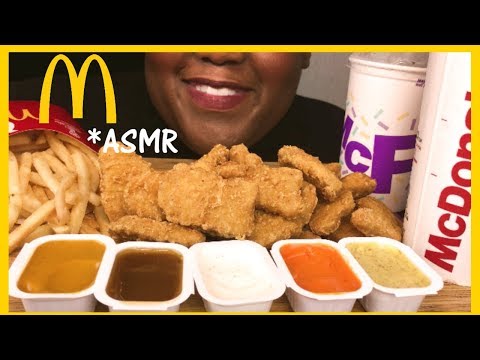 ASMR McDonald’s 20 Chicken Nuggets (Inspired) Oreo McFlurry and Fries 맥도날 Eating Sounds
