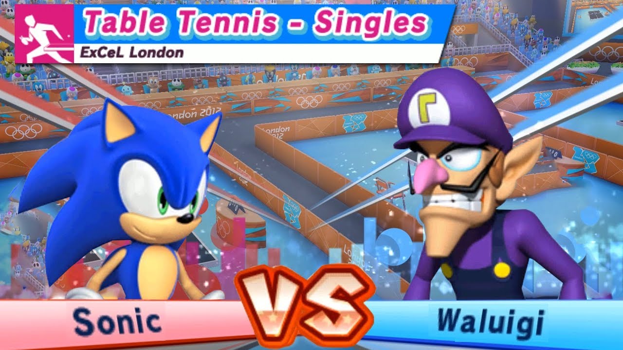 Mario & Sonic At The London 2012 Olympic Games Table Tenis With Sonic