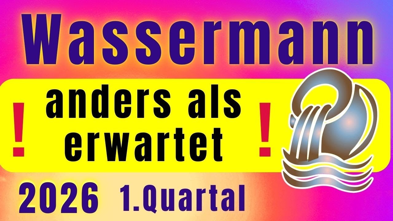 WASSERMANN  ♒️ ÜBERRASCHUNG👍 ANDERS ALS ERWARTET‼️ Januar, Februar, März 2026, Orakel, Tarot