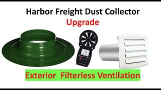 Harbor Freight Dust Collector Modification Exterior Discharge/Increasing Inlet Intake Size to 6in