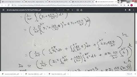 Step down DC to DC converter feeding RLE load numericals