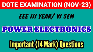 Power Electronics Important 14 mark Questions