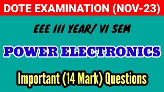 Power Electronics Important 14 Mark Questions