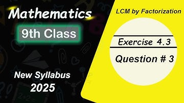 9th Class Math Exercise 4.3 Question 3 New Syllabus 2025| Easy Maths with Faizan #9thclass #maths