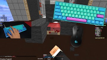 Ducky Mecha Mini Frozen Llama (Speed Silver) Keyboard + Mouse Sounds (Handcam) Hypixel Bedwars 😍