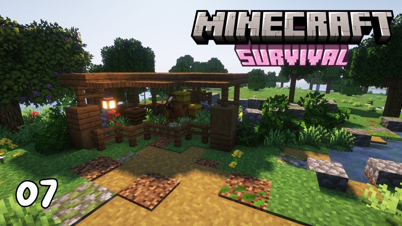 Construindo um Estabulo Diagonal! - Minecraft Survival