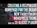 Building A Responsive Homepage with the new WordPress Twenty Twenty Theme + Gutenberg Blocks