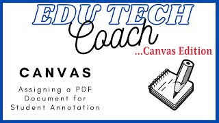Assigning a PDF Document for Student Annotation