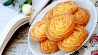 Eggless Butter Cookies Recipe ♥ Melt In Your Mouth ♥