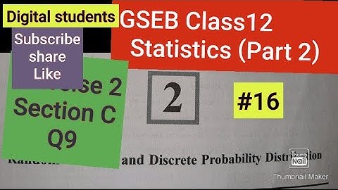 #class12GSEB#16 Q9 of Section C Exercise 2 chapter 2 Statistics (part 2)